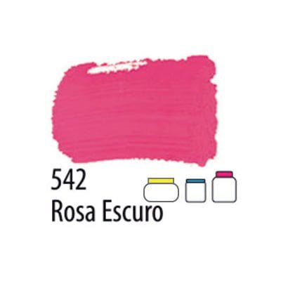 TINTA TECIDO ACRILEX 37ML ROSA ESCURO 542