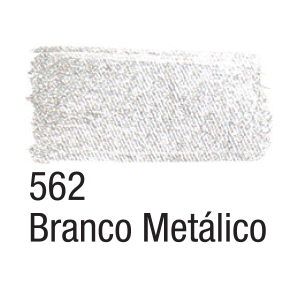 TINTA TECIDO ACRILEX 37ML METALICA BRANCO 562