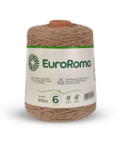 BARBANTE EUROROMA COLORIDO 4/6 600G 610M BEGE